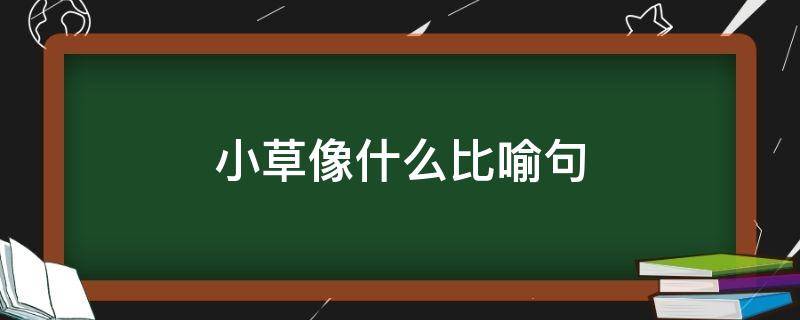 小草像什么比喻句（绿油油的小草像什么比喻句）