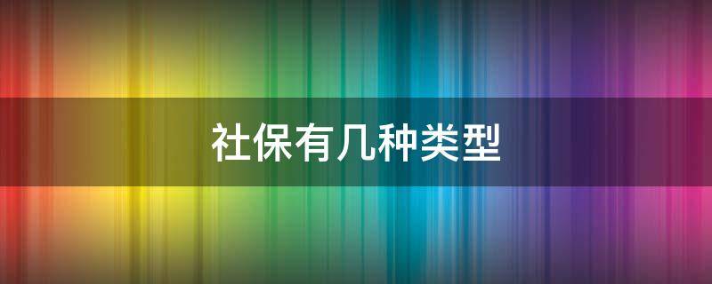 社保有几种类型（职工社保有几种类型）