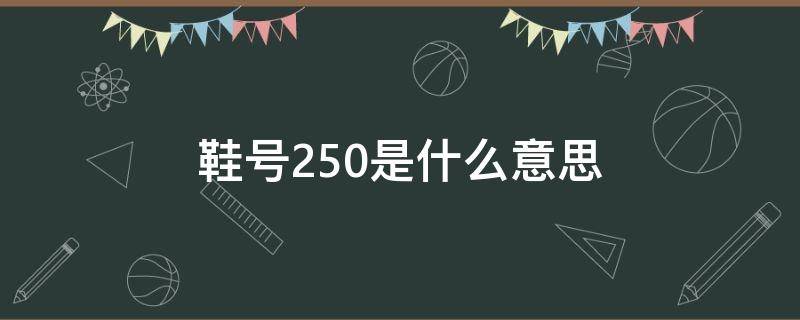 鞋号250是什么意思 鞋子上面的250是什么意思