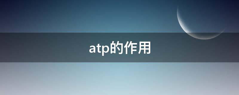 atp的作用（三磷酸腺苷atp的作用）