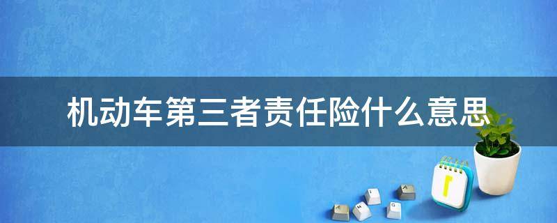 机动车第三者责任险什么意思 机动车第三者责任险属于什么保险