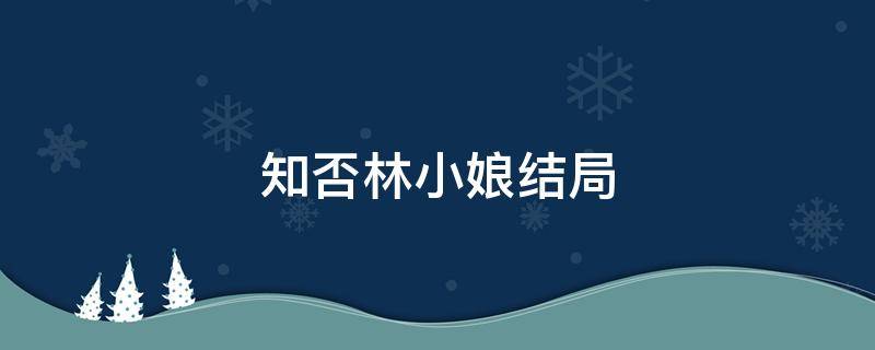 知否林小娘结局 知否林小娘结局章节