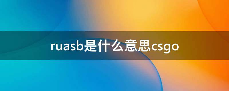 ruasb是什么意思csgo（ruasb是什么东西）