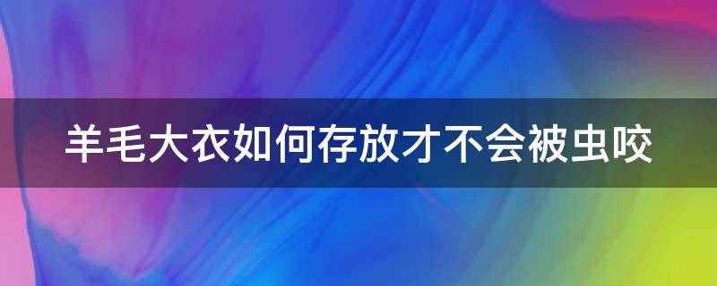 羊毛大衣如何存放才不会被虫咬（羊毛大衣怎么保管不易被虫打）