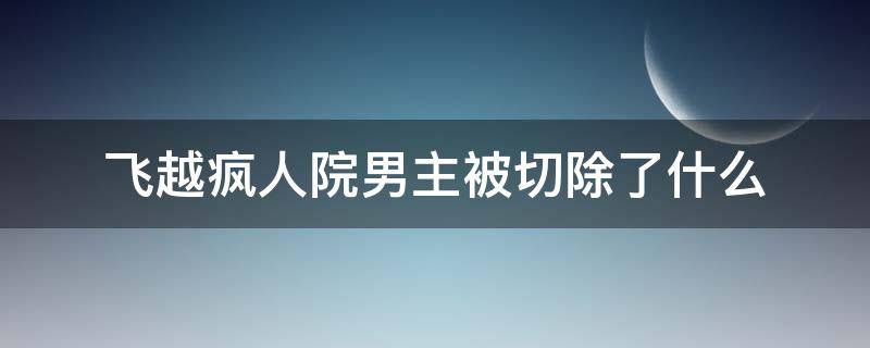 飞越疯人院男主被切除了什么（飞越疯人院切除的什么）