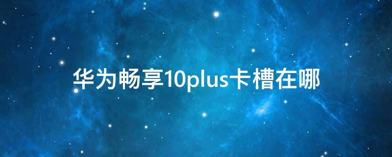 华为畅享10plus卡槽在哪（华为畅享10plus卡槽在哪图片）