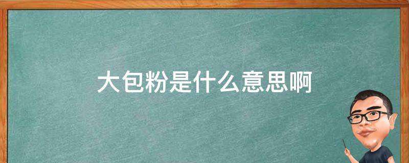 大包粉是什么意思啊 什么是大包粉百度百科