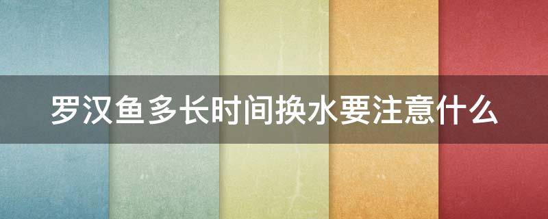 罗汉鱼多长时间换水要注意什么 罗汉鱼多长时间换水要注意什么细菌