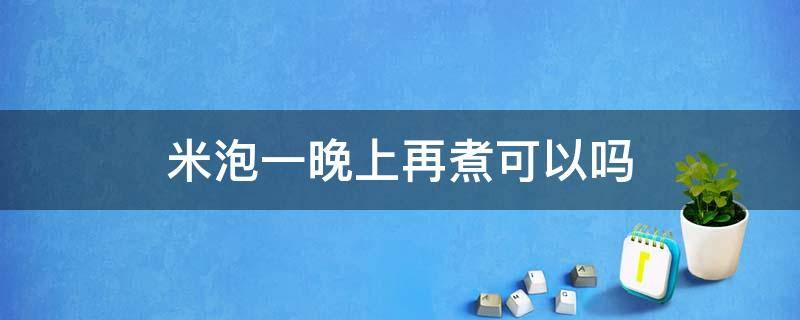 米泡一晚上再煮可以吗（米泡一晚上还能煮吗）