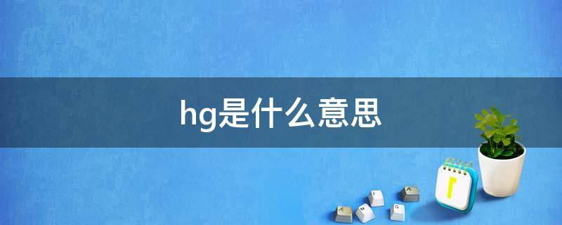 hg是什么意思（high是什么意思）