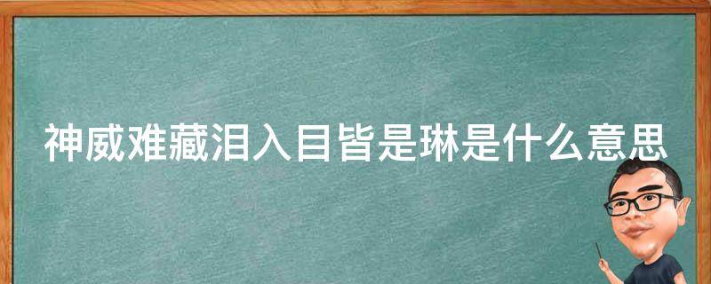 神威难藏泪入目皆是琳是什么意思 神威难藏泪,入目皆是琳是什么意思