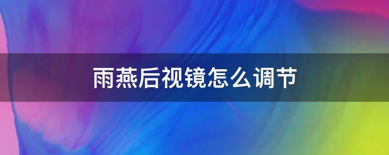 雨燕后视镜怎么调节（雨燕调后视镜的按钮在什么地方）