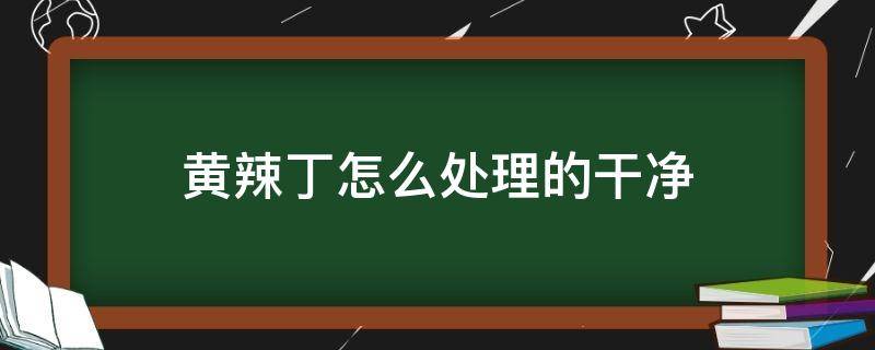 黄辣丁怎么处理的干净 处理黄辣丁的方法