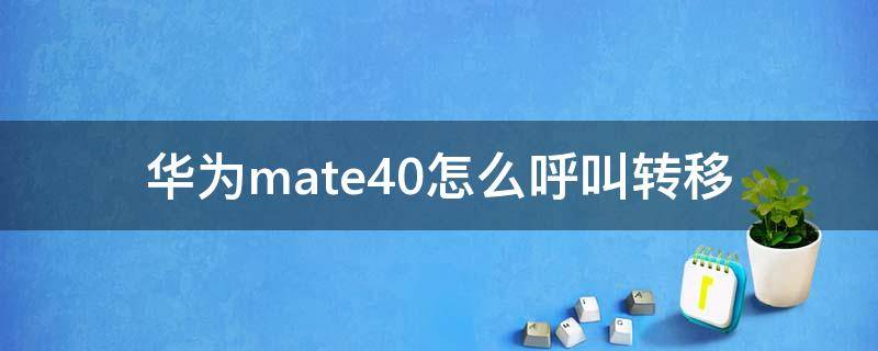 华为mate40怎么呼叫转移 华为mate30如何呼叫转移