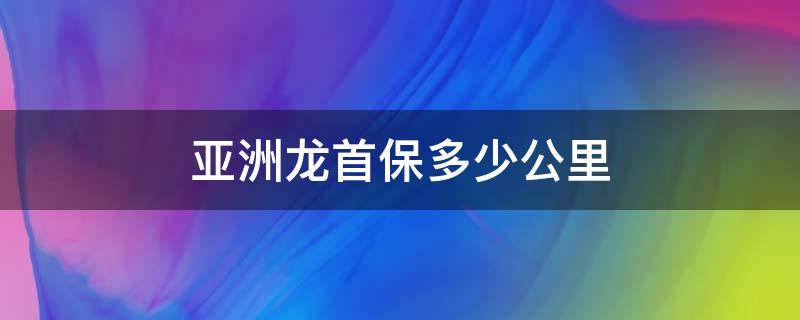 亚洲龙首保多少公里（亚洲龙首保多少公里最好）