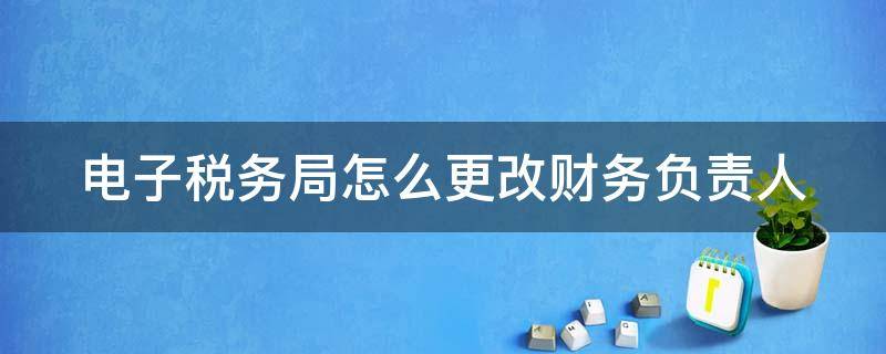 电子税务局怎么更改财务负责人（电子税务局怎么更改财务负责人电话）