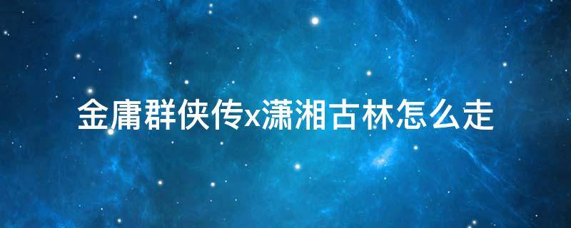 金庸群侠传x潇湘古林怎么走 金庸群侠传x湘江边在哪