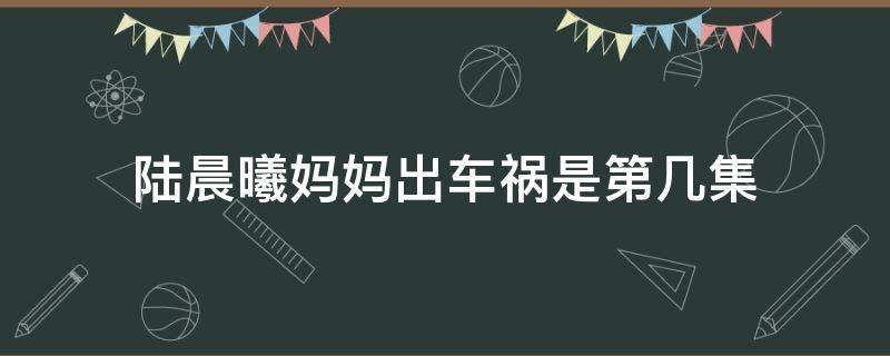 陆晨曦妈妈出车祸是第几集（陆晨曦妈妈出车祸是在哪一集送吃闺女遭遇车祸）