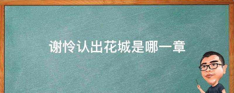 谢怜认出花城是哪一章 谢怜多少章认出花城