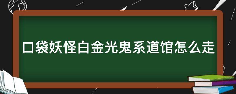 口袋妖怪白金光鬼系道馆怎么走 口袋妖怪白金光一周目攻略6鬼系道馆