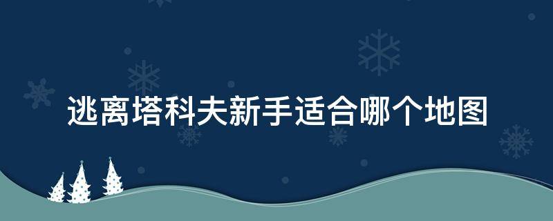 逃离塔科夫新手适合哪个地图 逃离塔科夫新手适合哪个地图 贴吧