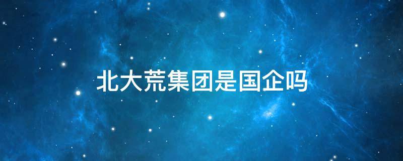 北大荒集团是国企吗（北大荒集团是国企吗还是央企）