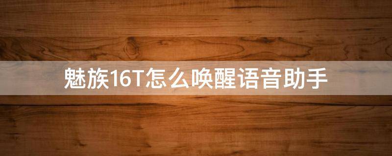 魅族16T怎么唤醒语音助手 魅族16有语音唤醒功能吗?