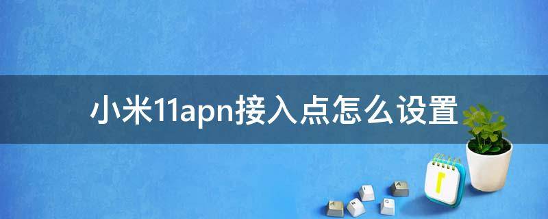 小米11apn接入点怎么设置 小米10apn接入点设置