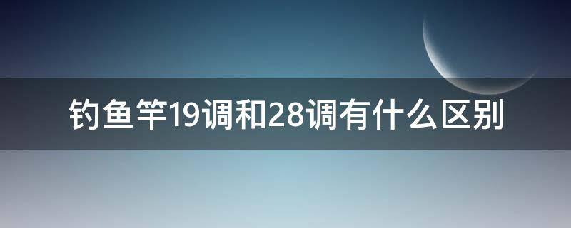 钓鱼竿19调和28调有什么区别 钓鱼竿28调与19调有什么区别