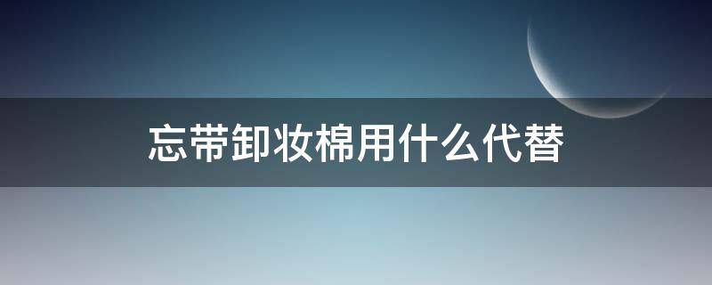 忘带卸妆棉用什么代替（忘记带卸妆棉可以用纸巾代替吗）