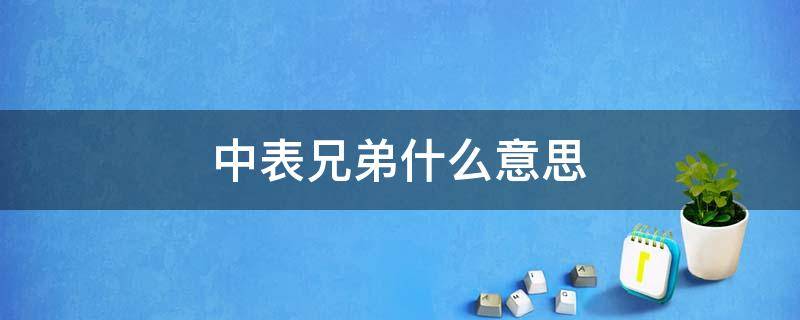 中表兄弟什么意思（表弟中的表是什么意思）