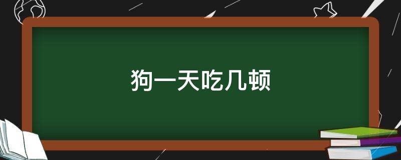 狗一天吃几顿 两个月的狗狗一天吃几顿
