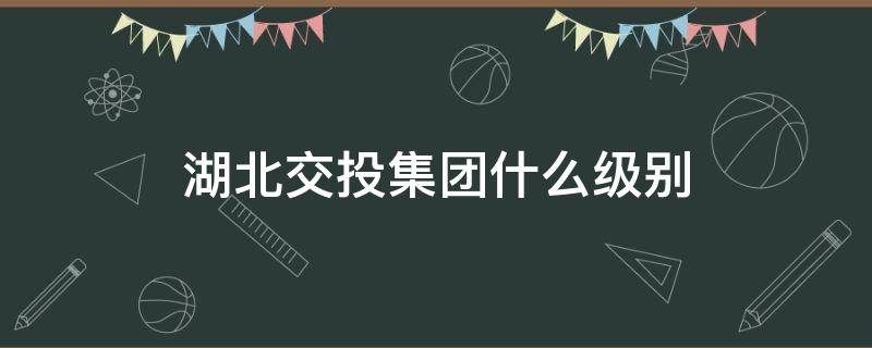 湖北交投集团什么级别（湖北交投集团是什么级别单位）