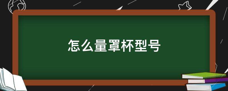 怎么量罩杯型号 怎么量罩杯尺寸