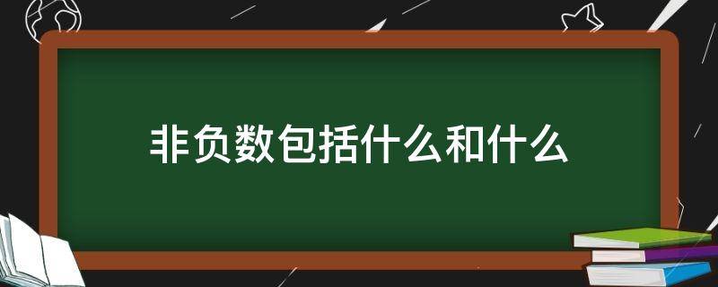 非负数包括什么和什么（非负数包括什么和什么?00）