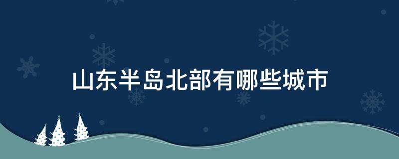 山东半岛北部有哪些城市（山东半岛北部地区是哪里）