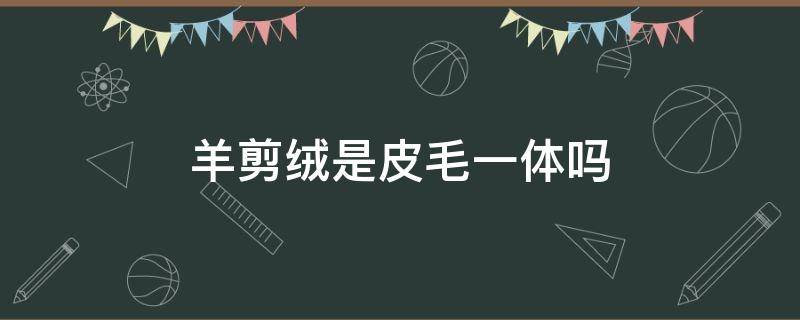 羊剪绒是皮毛一体吗（羊剪绒和皮毛一体的区别图片）