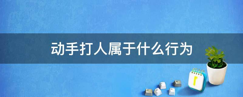动手打人属于什么行为（动手打人是什么行为）