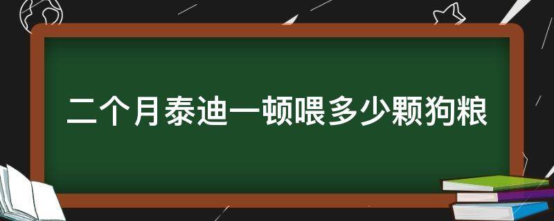 二个月泰迪一顿喂多少颗狗粮（两个月泰迪一顿喂多少狗粮）