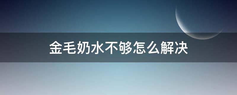 金毛奶水不够怎么解决（金毛奶水不够怎么办）