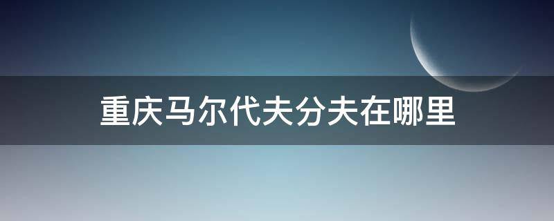 重庆马尔代夫分夫在哪里 重庆巴南马尔代夫分夫在哪