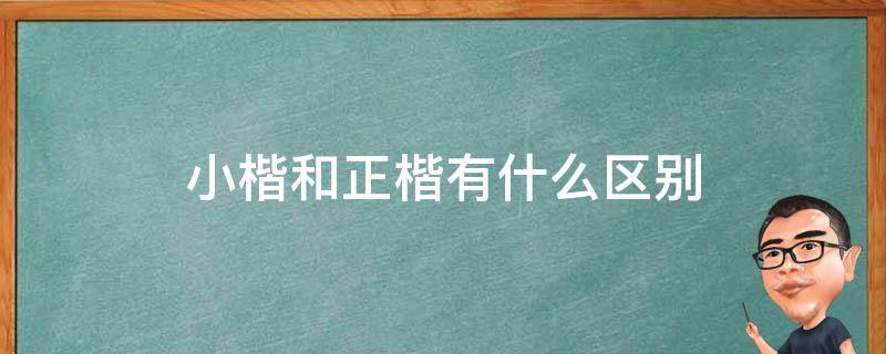 小楷和正楷有什么区别（小楷和正楷有什么区别吗）