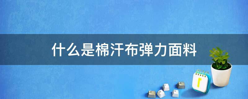 什么是棉汗布弹力面料 棉氨纶汗布是什么面料