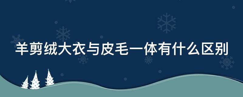 羊剪绒大衣与皮毛一体有什么区别（羊剪绒大衣和皮毛一体的区别）