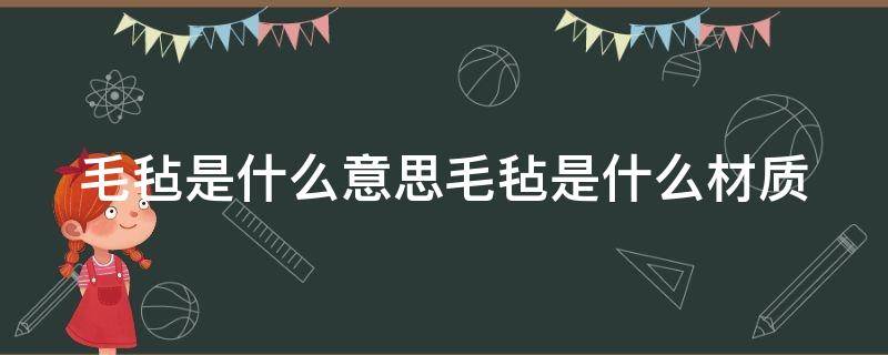 毛毡是什么意思毛毡是什么材质（毛毡是什么东西图片）