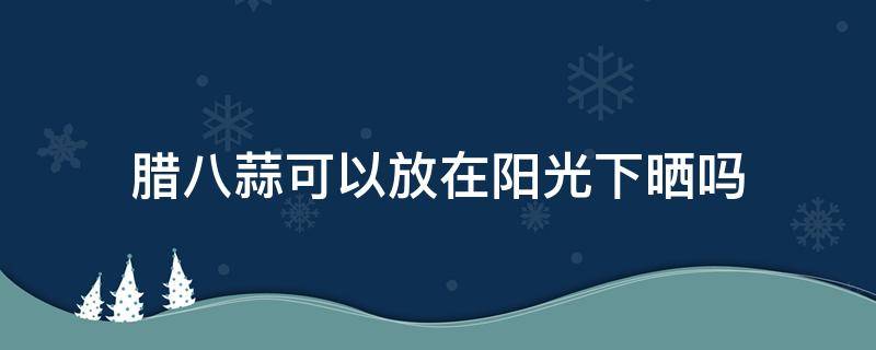 腊八蒜可以放在阳光下晒吗（腊八蒜可以太阳晒吗）