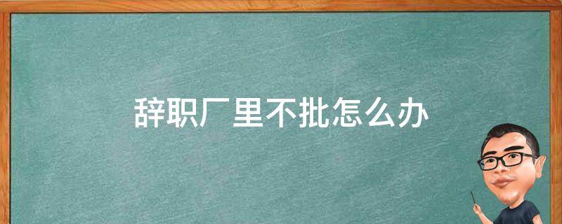 辞职厂里不批怎么办（学生工辞职厂里不批怎么办）