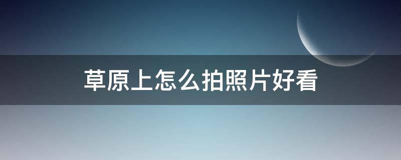 草原上怎么拍照片好看（大草原上怎么拍照最美）