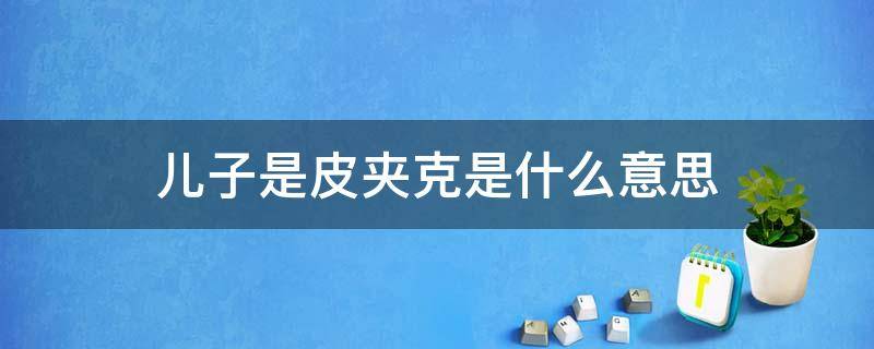 儿子是皮夹克是什么意思 皮夹克代表的是儿子吗