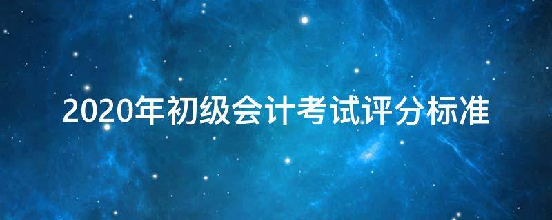 2020年初级会计考试评分标准（2020年初级会计考试评分规则）